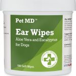 Pet MD - Dog Ear Cleaner Wipes - Otic Cleanser for Dogs to Stop Itching, Yeast and Mites with Aloe and Eucalyptus - 100 Count