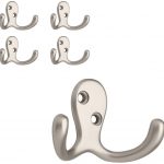 Franklin Brass FBDPRH5-MN-C Double Prong Robe Hook, 5-Pack, Matte Nickel, 5 Count