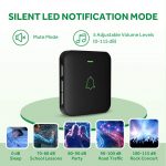 Wireless Door Bell, AVANTEK Mini Waterpoof Doorbell Chime Operating at 1000 Feet with 52 Melodies, 5 Volume Levels & LED Flash